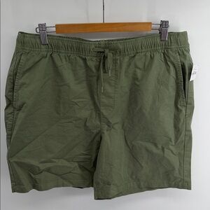 GAP elastic waist pull on drawstring chino shorts sz L NEW